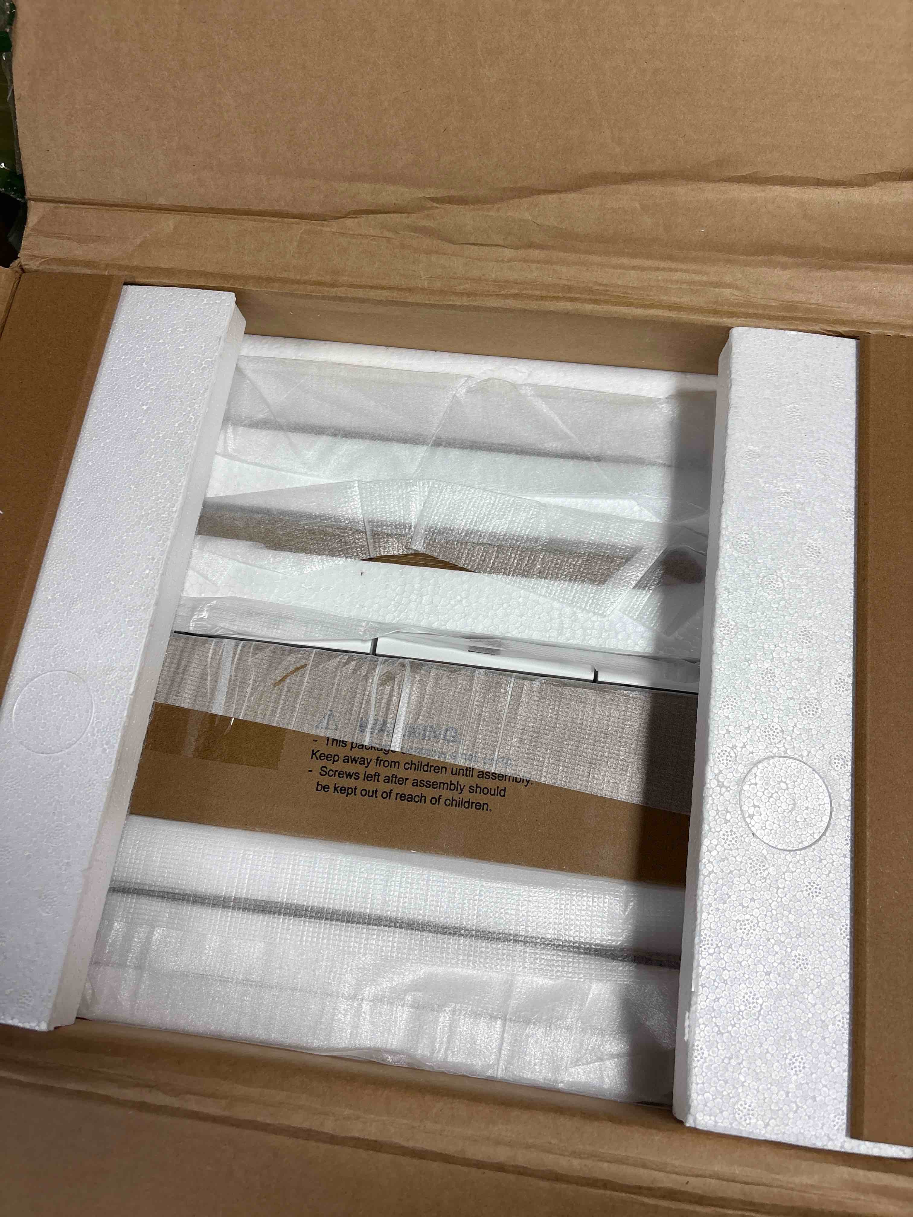 Condition photo showing New/Like New for Huuger Paint Night Stand with Charger Station and USB-C Port, 3 Drawer Nightstands Set of 2, Larger Wider Bedside Table, Modern End Table, for Bedroom, White Nightstand White 2