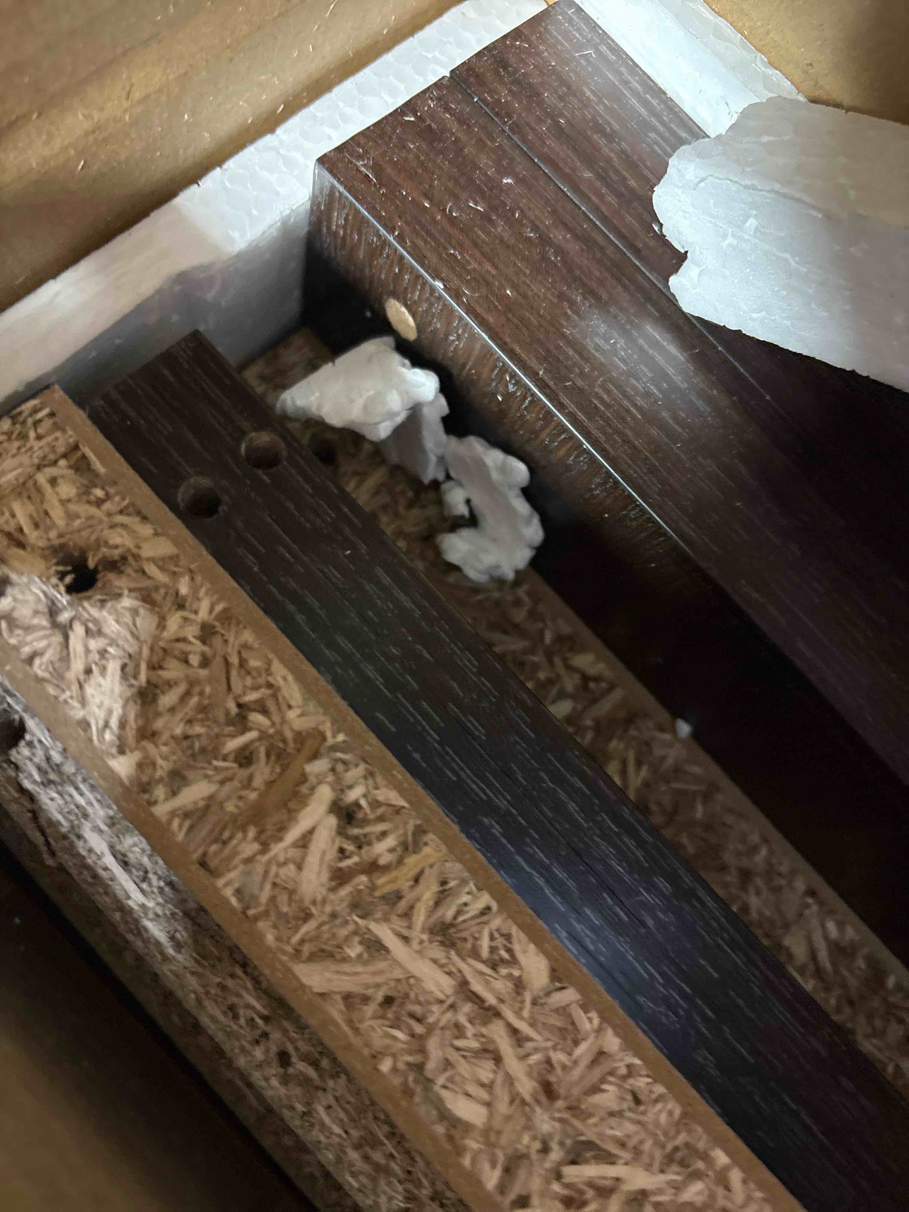 Condition photo showing Good Condition for Furinno Cubicle Book Shelf, 9-Cube Bookshelf, Extra Thick Frame Reversible Bookcase with Open Back, 14.6" x 44" x 44", for Living Room, Bedroom, Home Office, Amber Pine