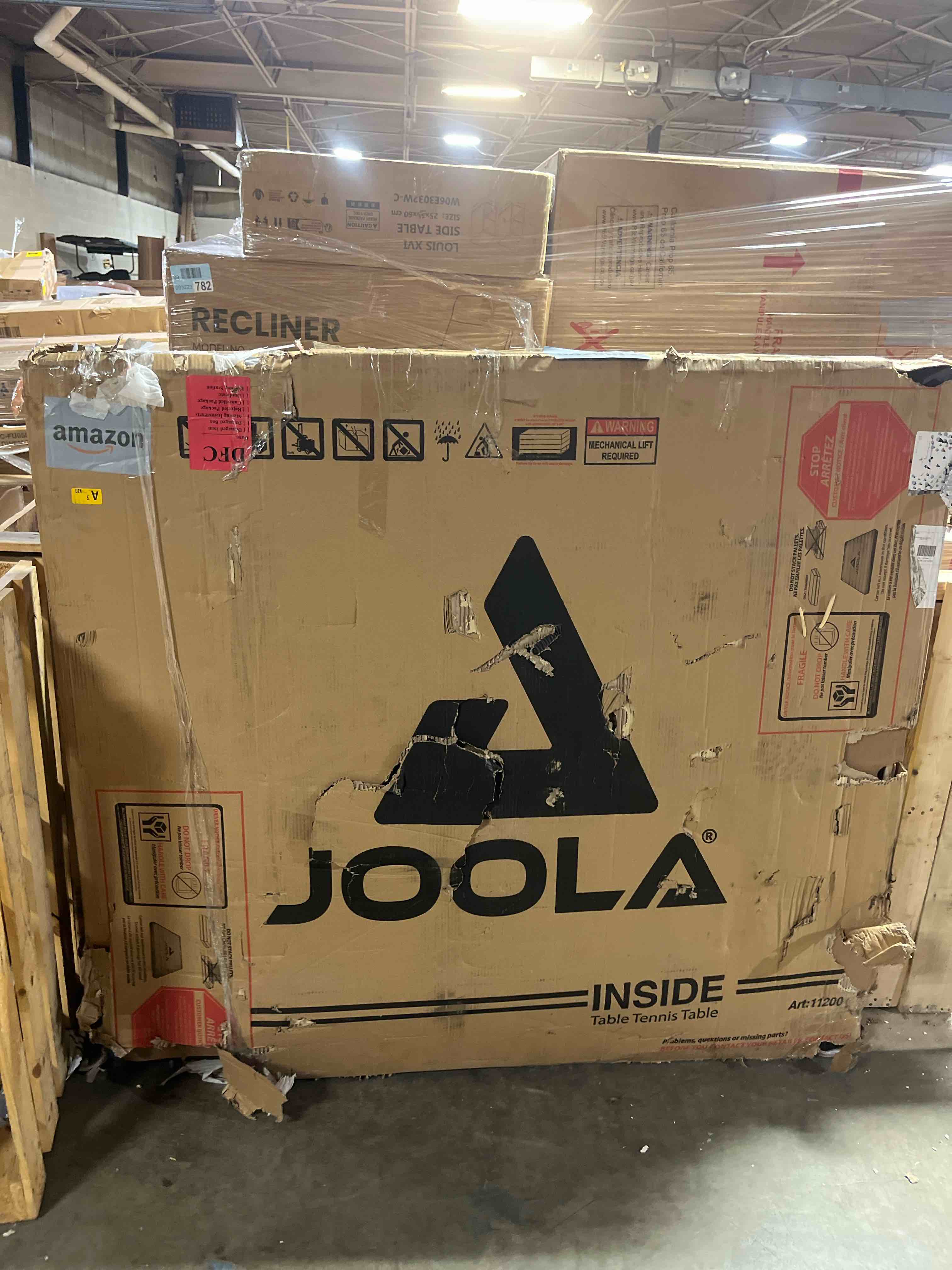 Condition photo showing Good Condition for JOOLA Inside Professional MDF Indoor Ping Pong Table with Quick Clamp Table Tennis Net and Post Set - 10 Minute Easy Assembly - Tournament Quality - Foldable with Single Player Playback Mode 15mm