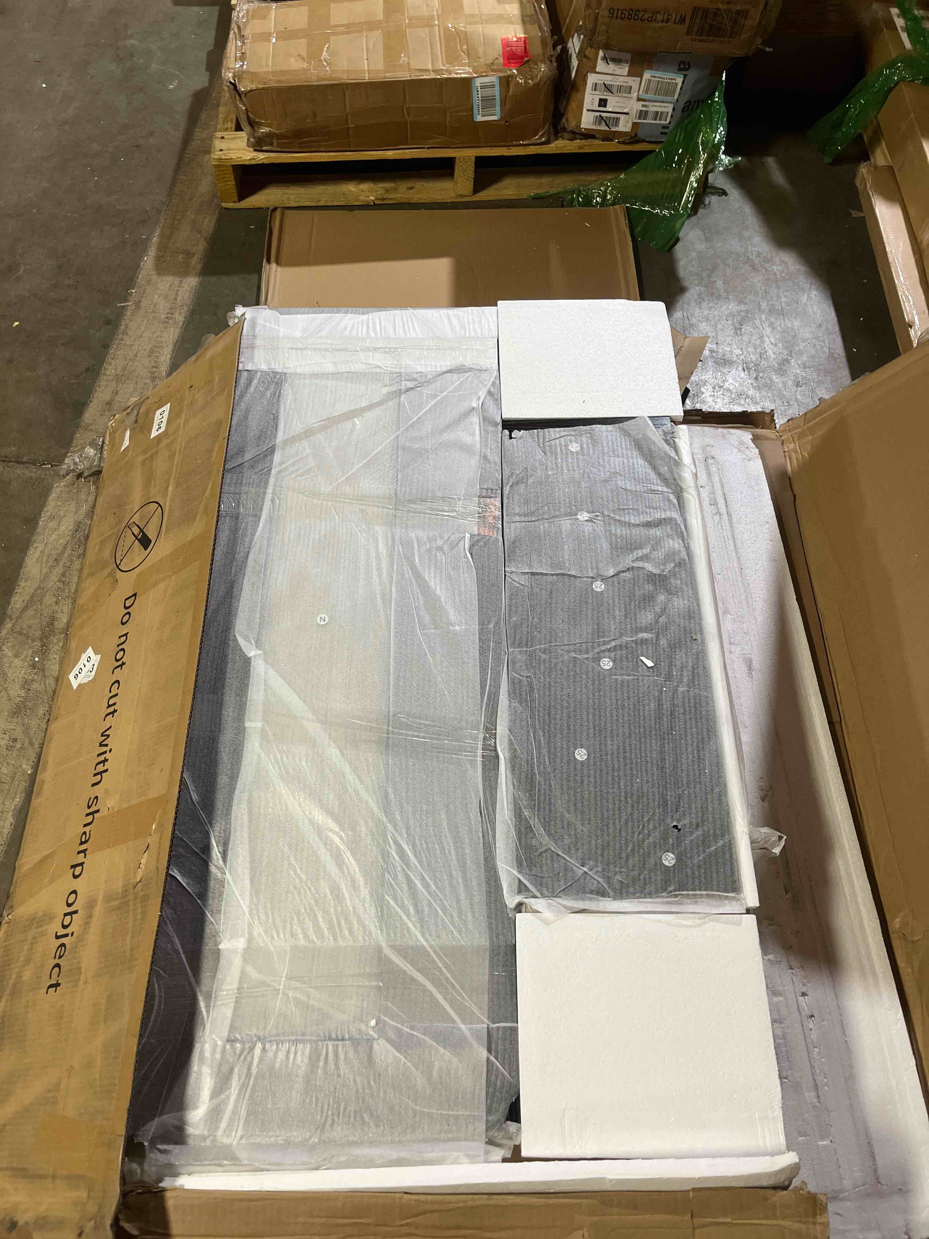 Condition photo showing Good Condition for Vanity Desk with Mirror and Lights, 11 Drawers Makeup Vanity Desk with Tempered Glass top, 3 Lighting Modes Adjustable Brightness, Black Vanity with Magnetic 5X Magnifier for Bedroom