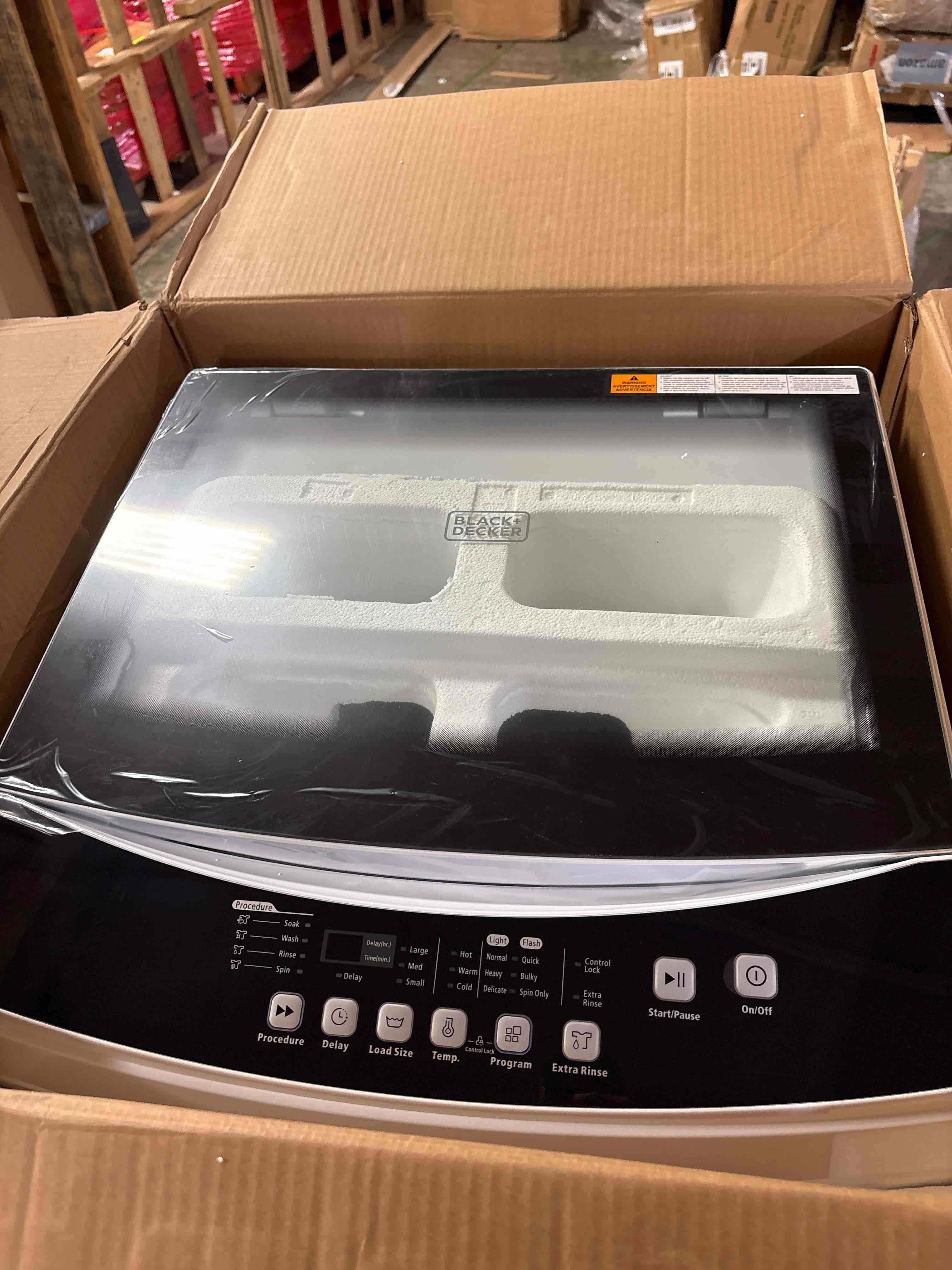 Condition photo showing New/Like New for black & decker 3.0' cubic portable washer