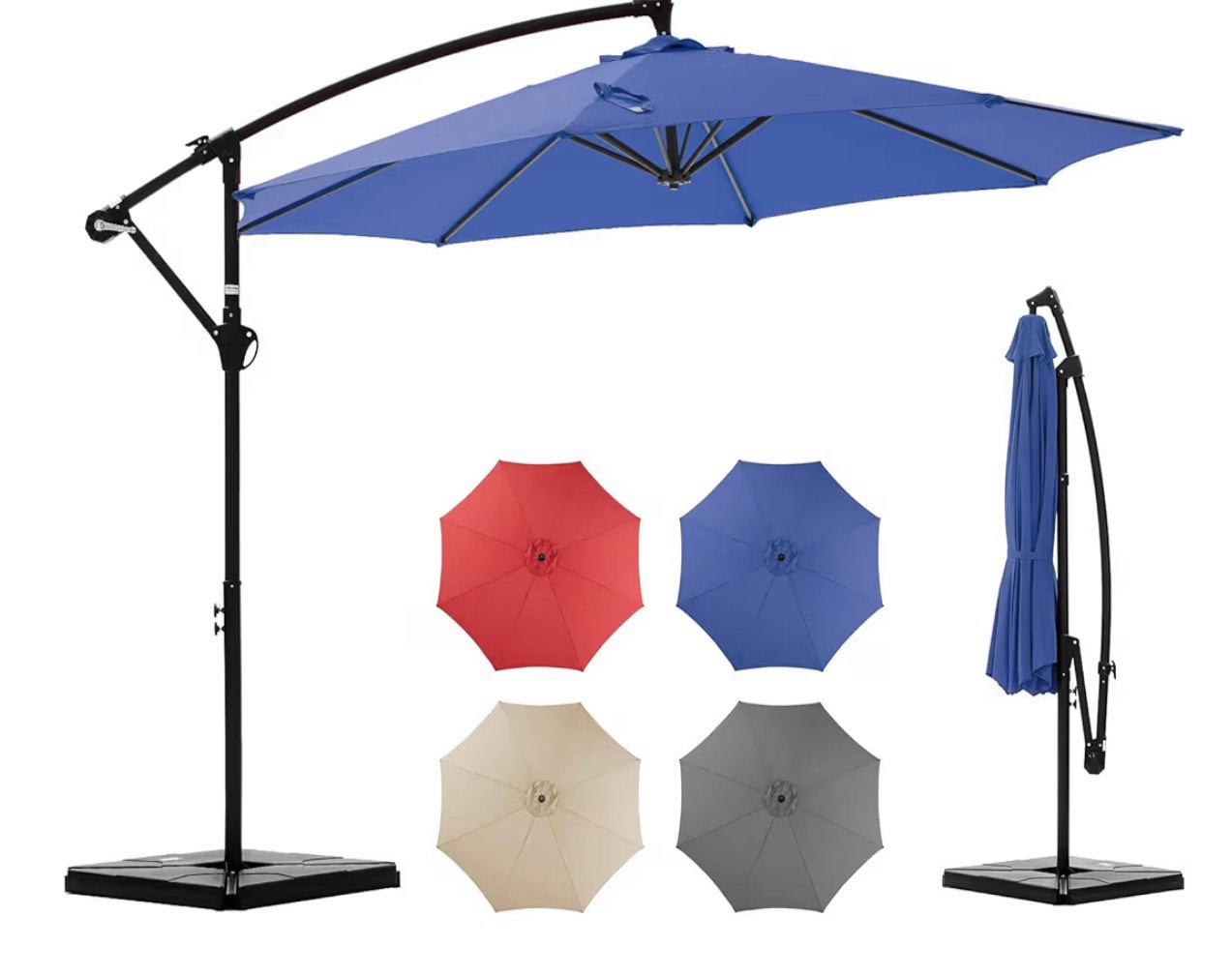 patio umbrella outdoor, 10ft offset cantilever patio table umbrella, easy tilt adjustment, uv protection, fade resistant fabric for pool, garden, backyard, deck