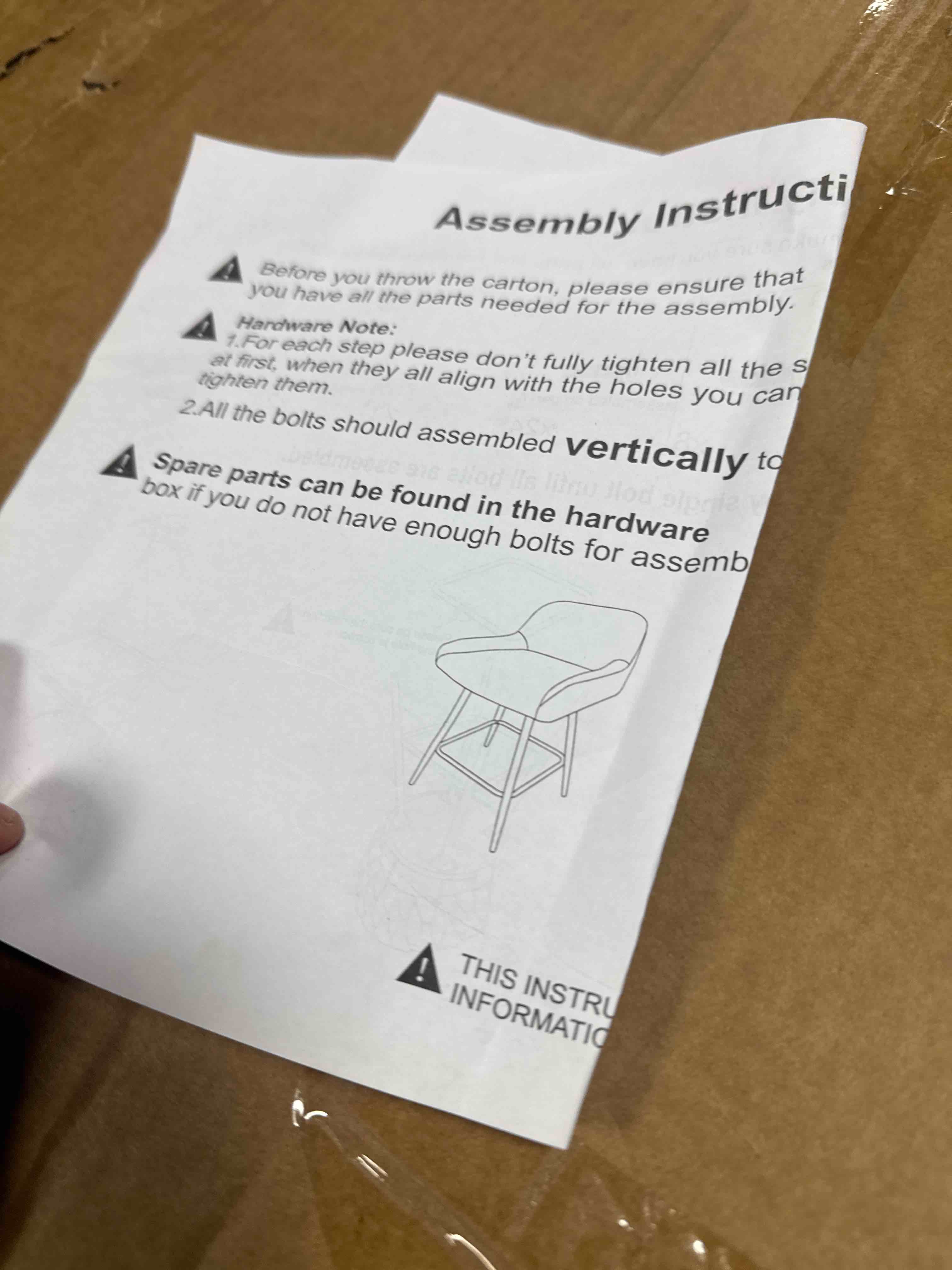 Condition photo showing New/Like New for saeckberg swivel bar stools, 26''h upholstered barstools with backs, modern counter height bar stool chairs for kitchen island, metal legs (beige- faux leather, set of 2-24" h)
