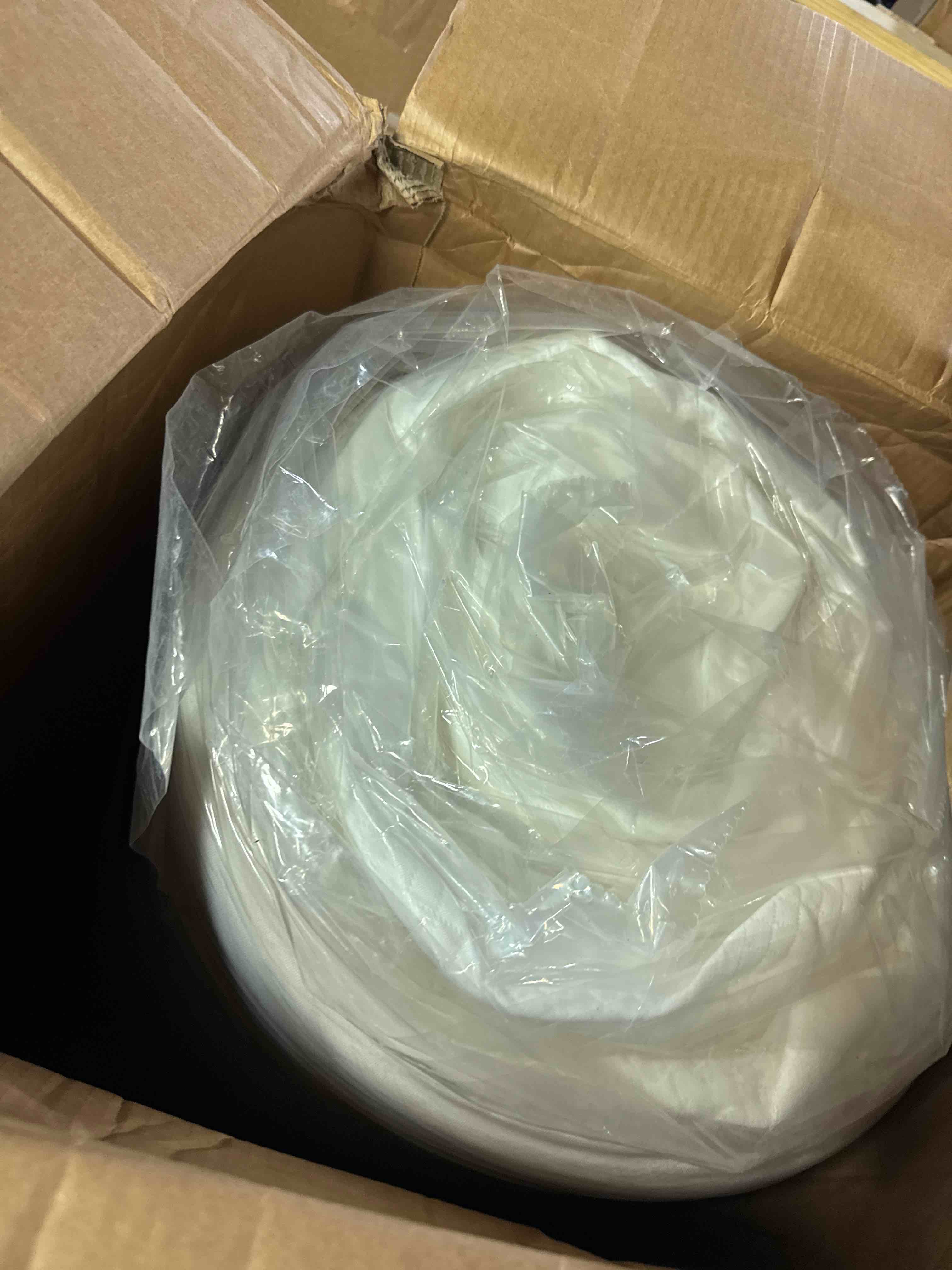 Condition photo showing New/Like New for memory foam mattress, gel-infused with high-density base, medium firm, certipur-us, washable cover, 12-inches, king