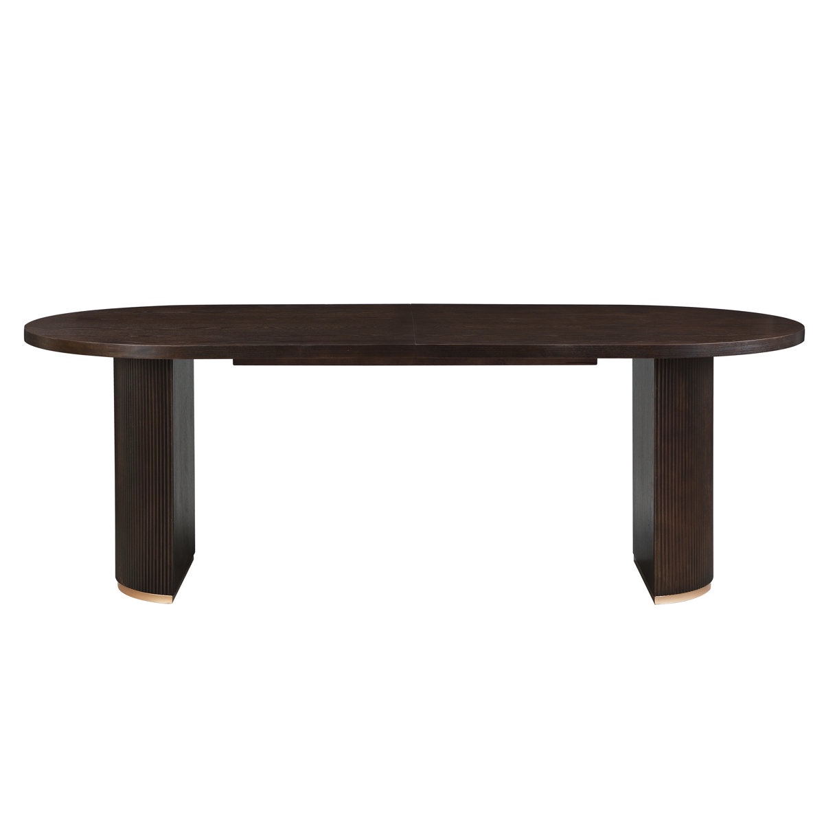 Condition photo showing Good Condition for krisslyn oval wood dining table with double pedestal base by ebern designs (table top only)