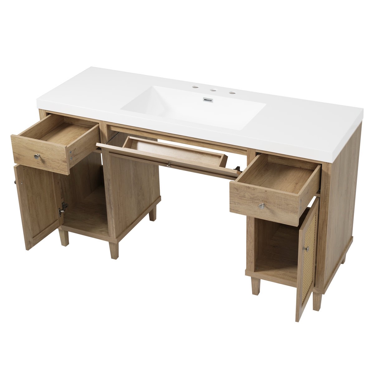 elloree 60" single bathroom vanity with smc sink & storage by nfusion (sink top only)