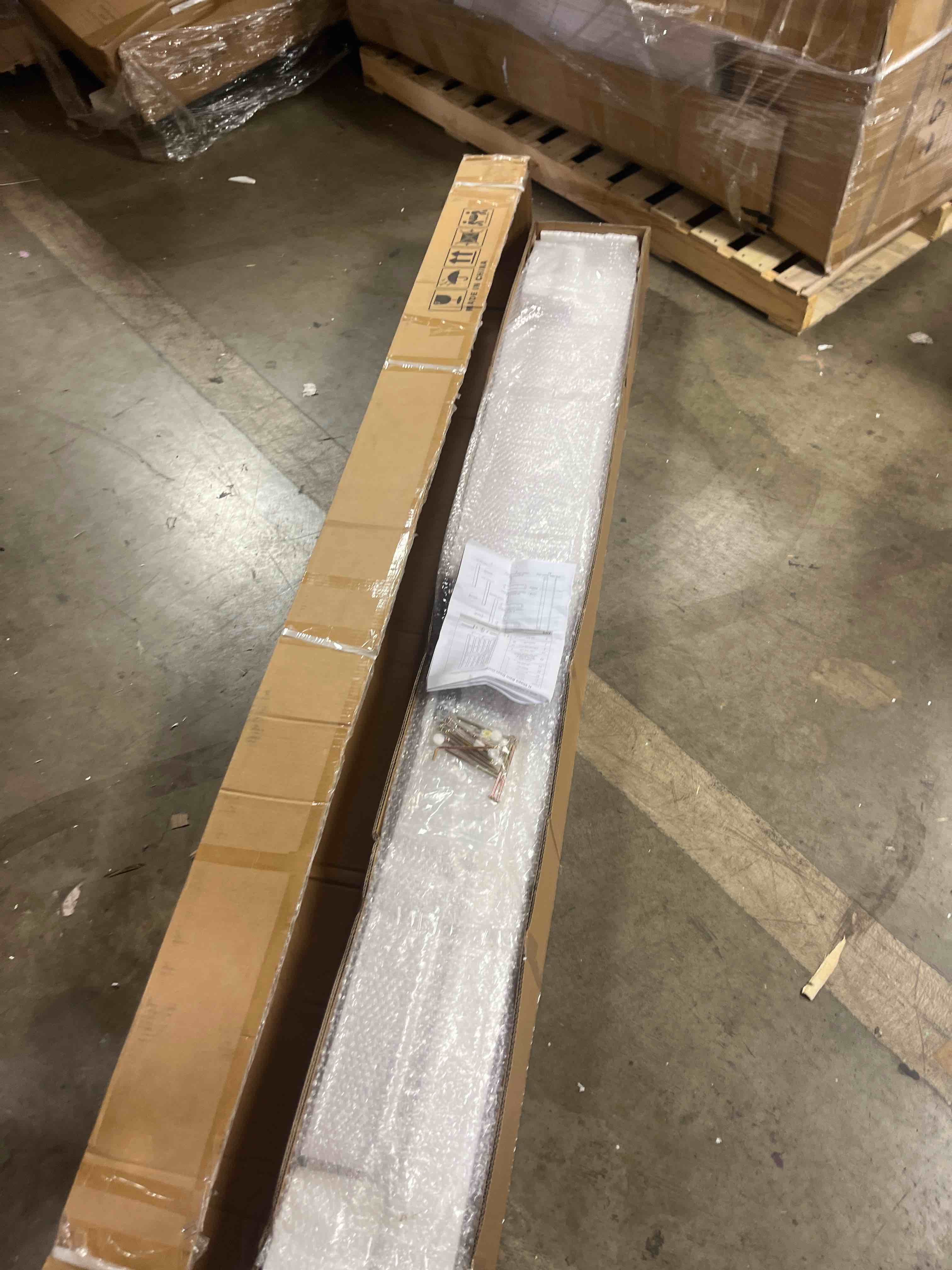 Condition photo showing New/Like New for easelife 34 x 84 inch white barn door with 6ft sliding door hardware kit included & handle,solid wood covered with waterproof pvc surface,diy assemblely,easy install,h-frame,fit 30-32in wide opening 34"x84" white