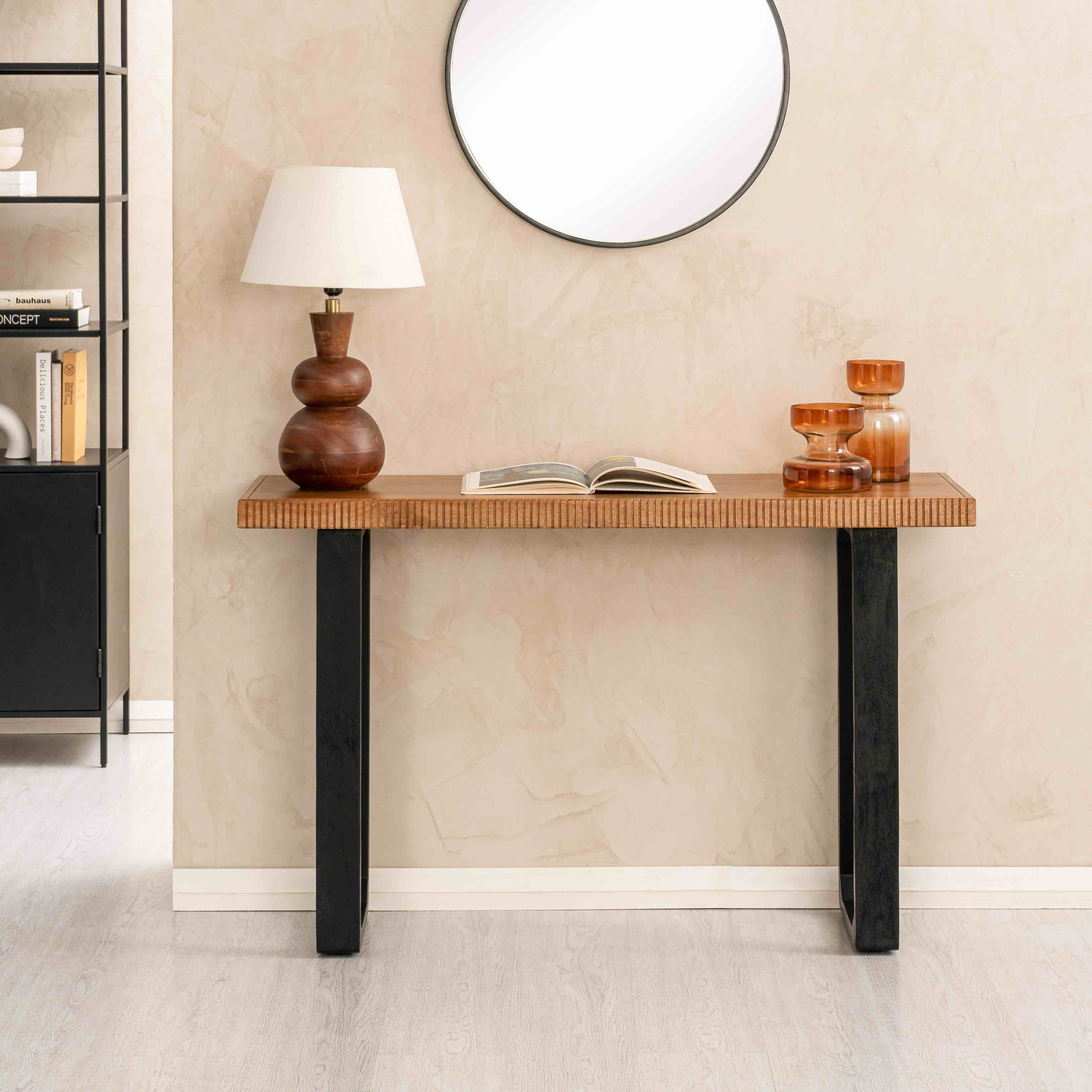 mila solid wood console table by MH London