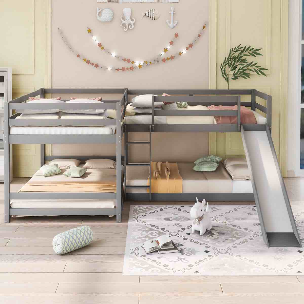 Jalishia Kids Twin Over Full Bunk Bed By Harriet Bee, Incomplete Box 2 of 2 Only! 