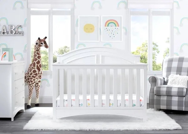 perry 6-in-1 convertible crib - greenguard gold certified, bianca white