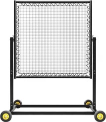 mr height adjustable rebounder, portable sports bounce back net, adjustable angle pitch back return net, rebound wall for lacrosse, baseball, softball, soccer, football, basketball, volleyball, tennis