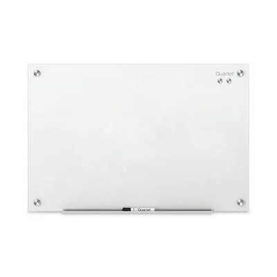 quartet g4836w infinity 48 x 36 glass marker board - white surface