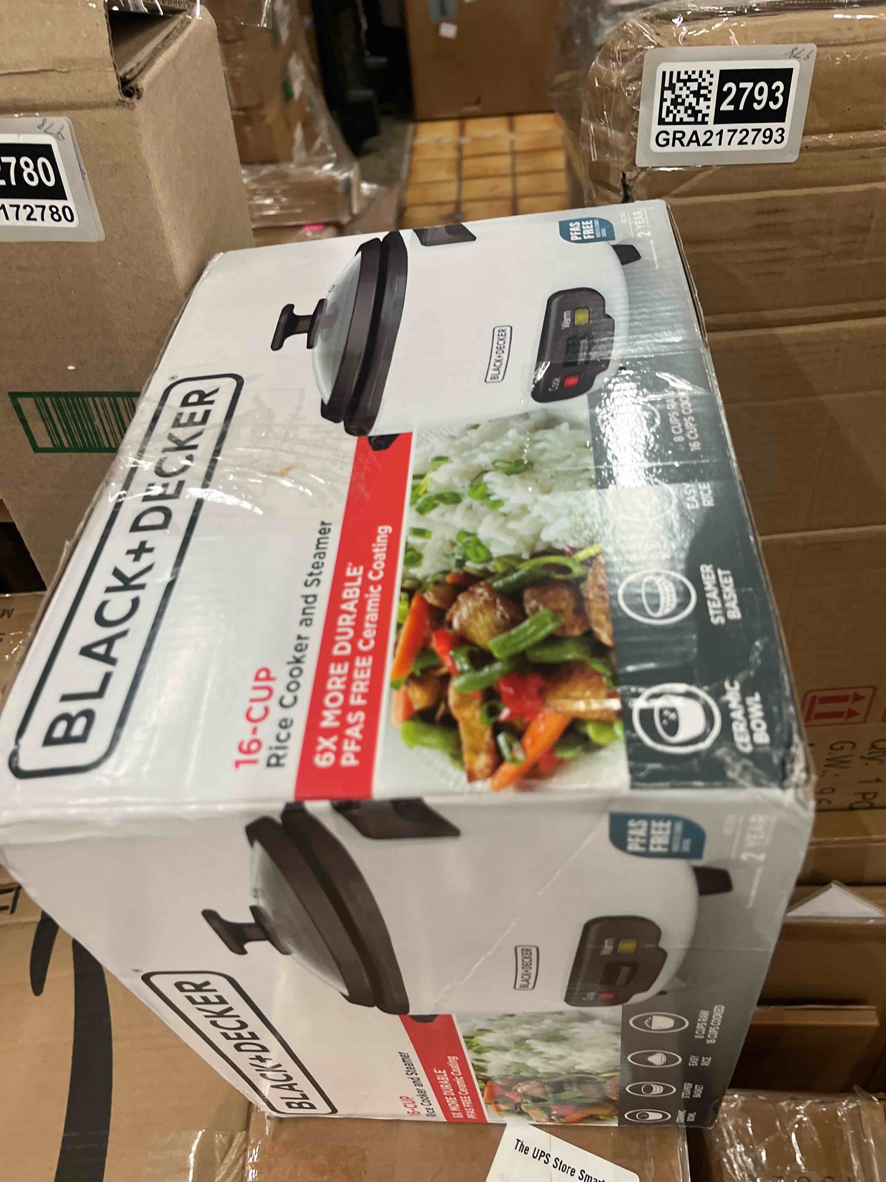 Condition photo showing New/Like New for black + decker 16-cup rice cooker
