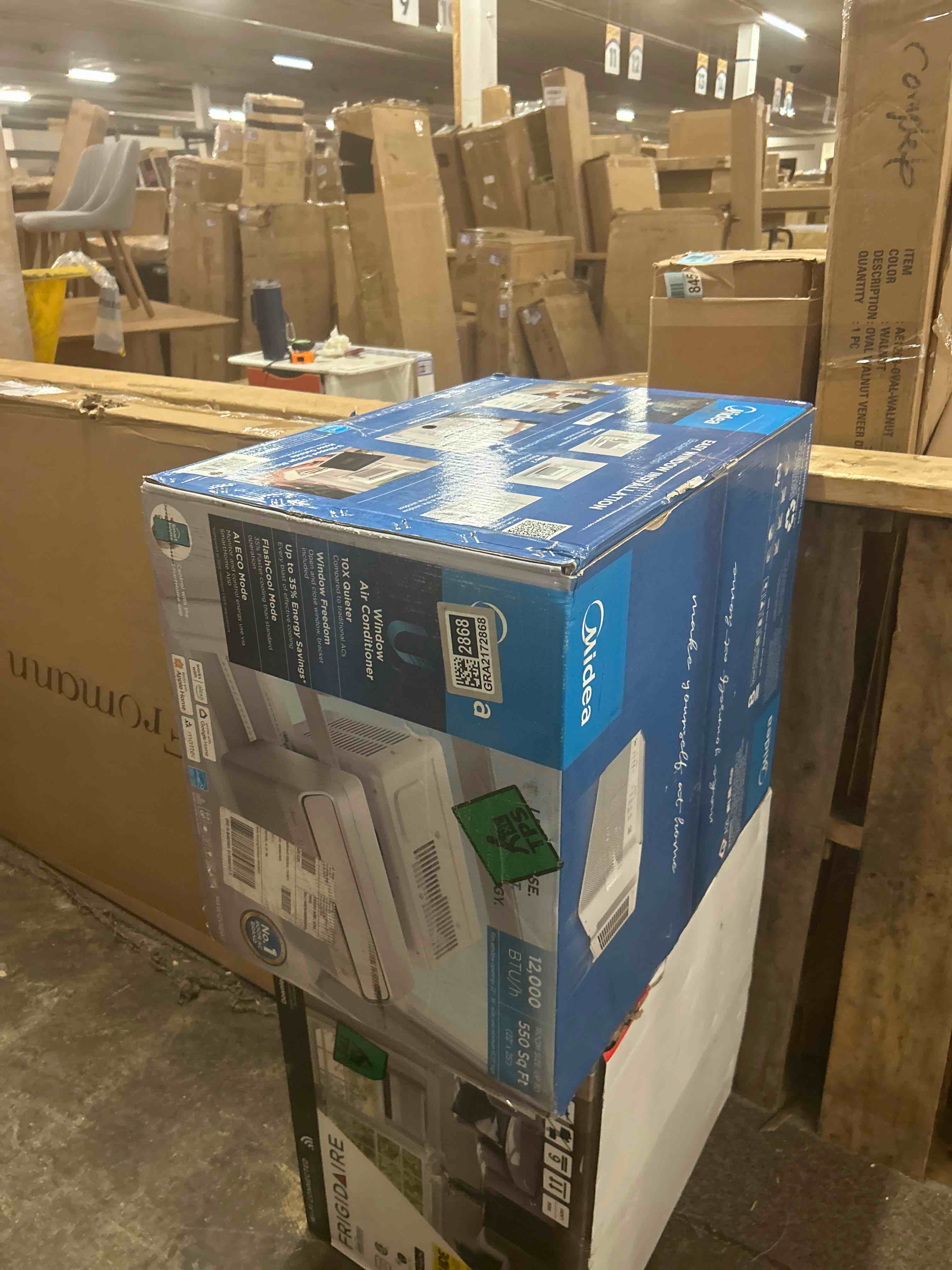 Condition photo showing New/Like New for midea maw12v1qwt u-shaped ac window air conditioner