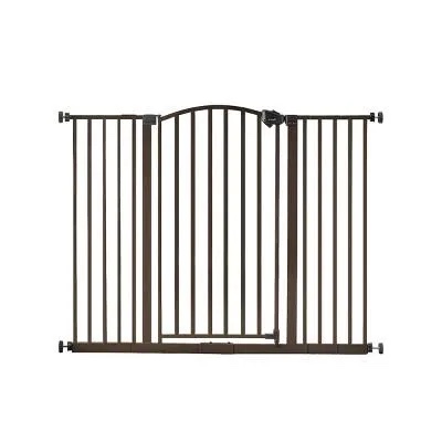 Condition photo showing New/Like New for regalo 58-inch easy step extra tall arched décor walk thru baby gate, award winning brand, includes 4-inch extension kit, 4 pack pressure mount kit and 4 pack wall mount kit, bronze