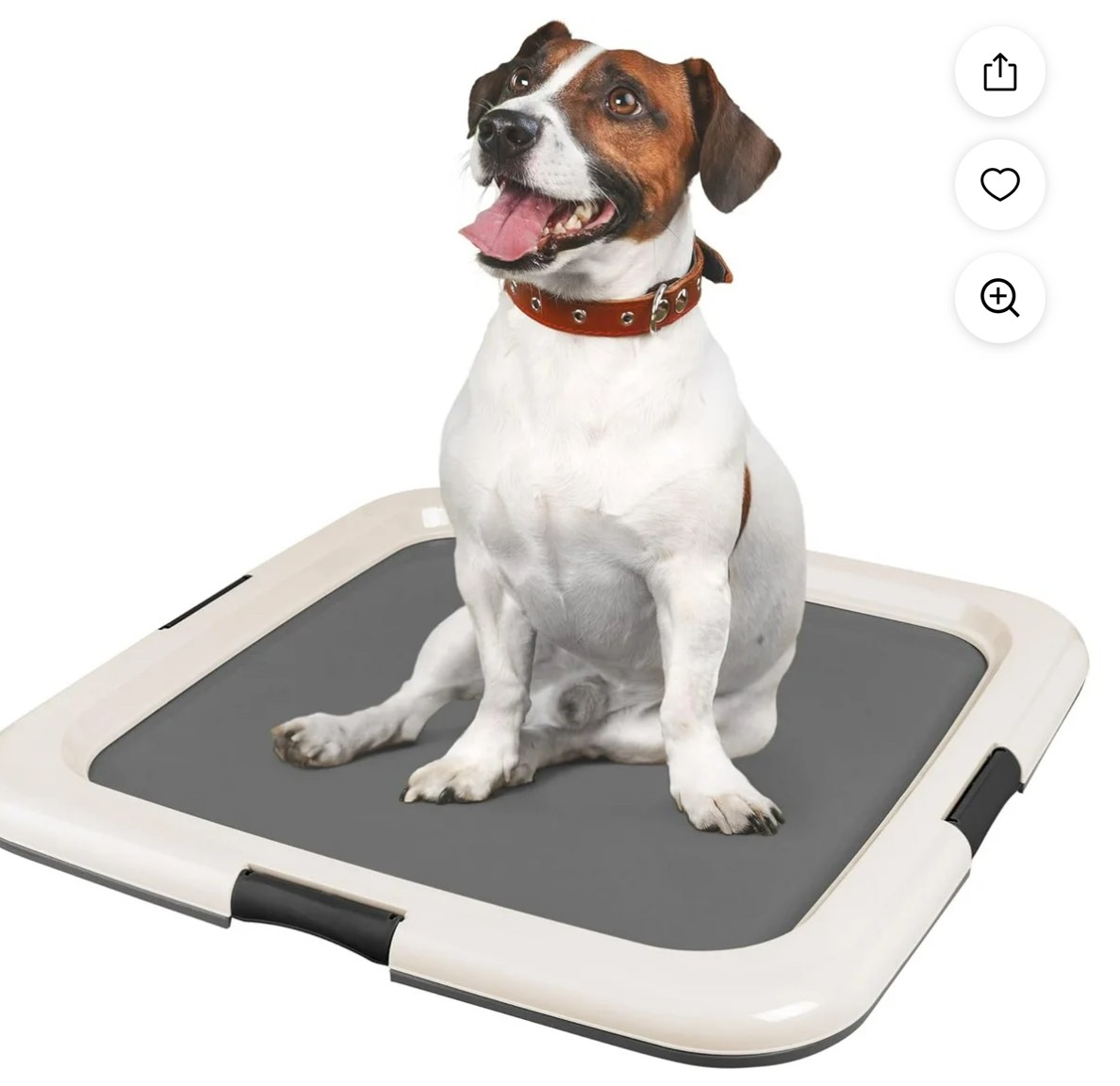 IRIS USA Pee Pad Holder, Fits 23"x23" Larger, Square, Puppy Dog Pad Hoder, Secured Latches, Non-Skid Rubber Feet, High Polish Finish for Easy Cleaning, Leak Protection, Dog Potty Tray, Dark Gray