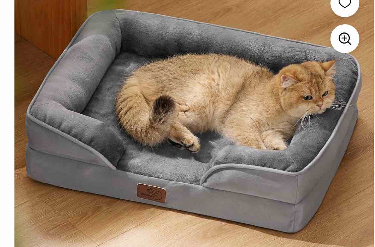Bedsure Orthopedic Dog Bed for Extra Large Dogs - XL Washable Dog Sofa Beds Large, Supportive Foam Pet Couch Bed with Removable Washable Cover, Waterproof Lining and Nonskid Bottom, Grey