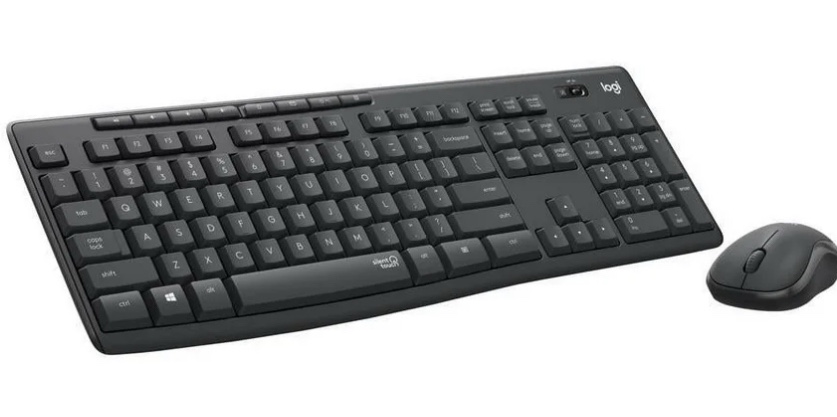 Logitech MK295 (Wireless Mouse & Keyboard Combo with SilentTouch Technology, Full Numpad, Advanced Optical Tracking, Lag-Free Wireless, 90% Less Noise - Graphite ( Missing USB Wireless conector)