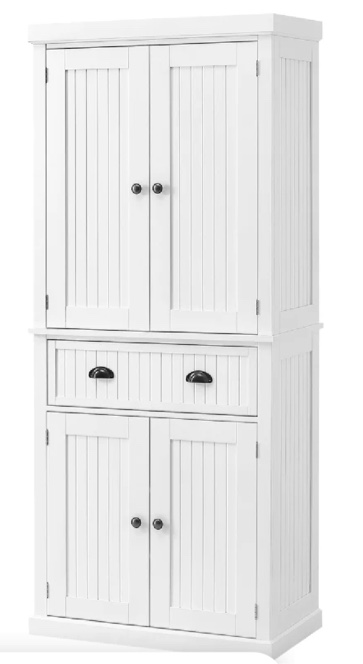 HOMCOM 72" Kitchen Cabinet, Pantry Storage Cabinet with Doors and Shelves (Incomplete Box 2 of 2 ONLY) 