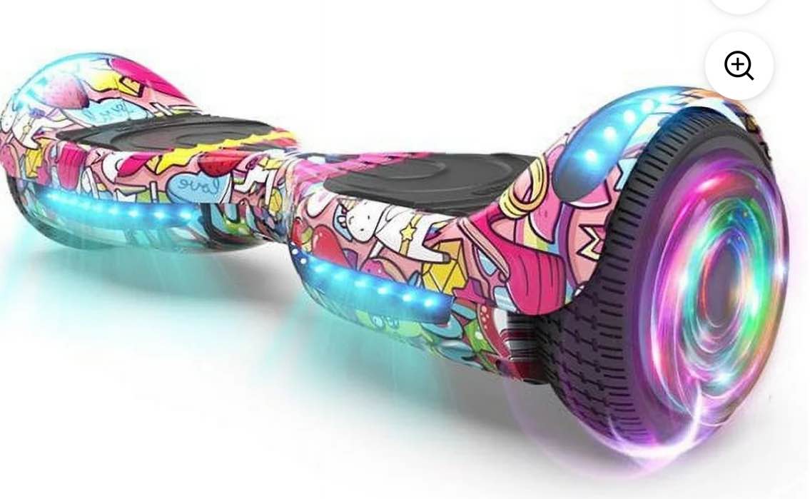 Hoverstar Flash Wheel Certified Hoverboard 6.5 In., Bluetooth Speaker with LED Light, Self Balancing Wheel, Electric Scooter, Unicorn