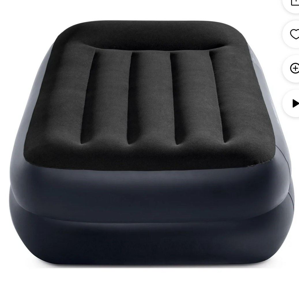 Intex Dura Beam Plus Pillow Raised Airbed Mattress with Built in Pump, Twin