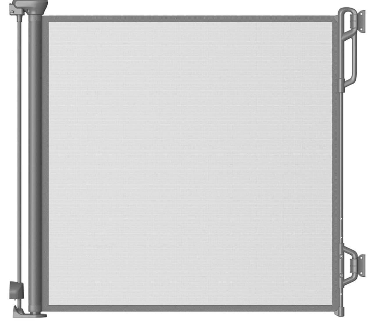 Retractable Safety Baby Gate or Mesh Dog Gate,Durable Portable Mesh Retractable Gate,Easy to Use for Stairs, Doorways, Hallways, Indoor, Outdoor, 33.5" Tall, Extends to 55" Wide,White