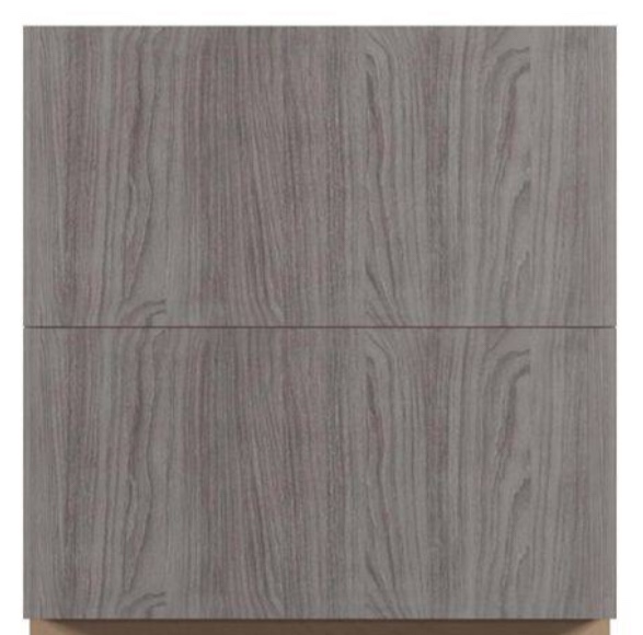 21" W x 24" H x 22"D in Greywood Plywood Assembled Two Drawer Base Cabinet