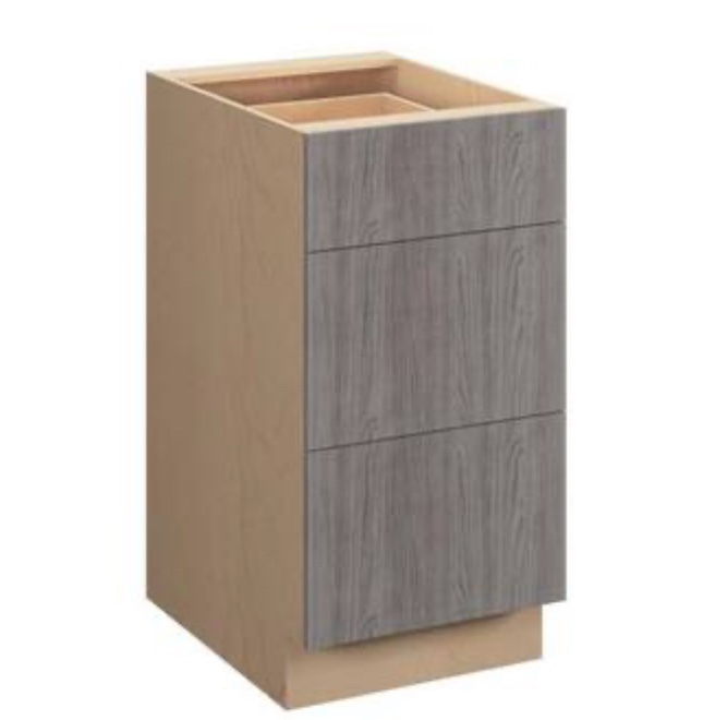 18" W x 30.5" H x 22" D in Greywood Plywood Assembled Bath Drawer Base Cabinet