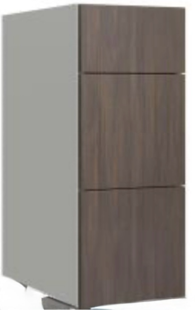 12" W x 34.5" x 22" D Vanity 3-Drawer Base Cabinet