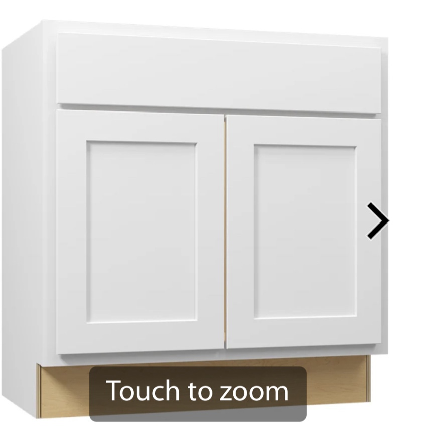 30" W x 34 1/2" H x 21" D Smart Cabinetry Polar White Cabinet