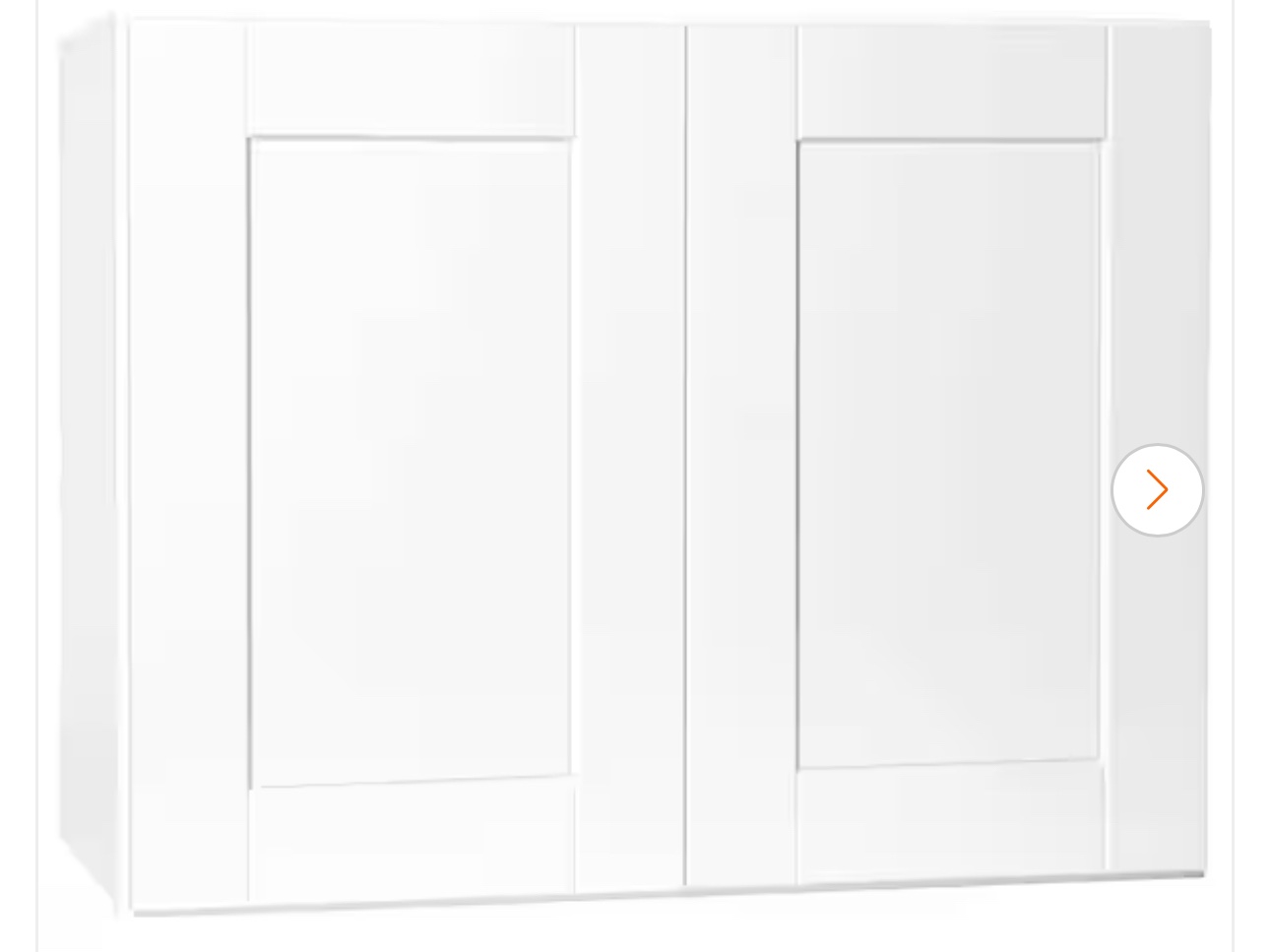 30 in. W x 15 in. D x 24 in. H Assembled Wall Bridge Kitchen Cabinet in POLAR WHITE ( Has some Chipping on Bottom)