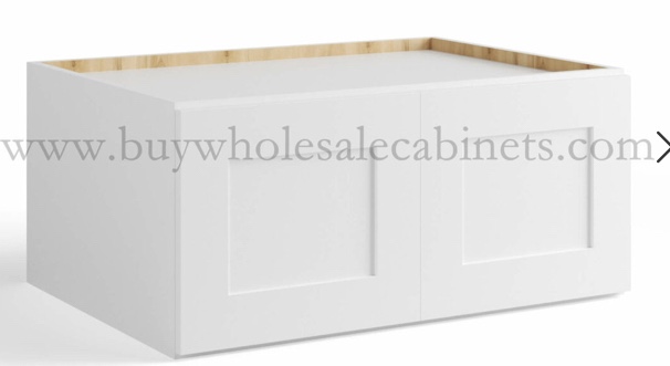 Gray Shaker 33? W x 15” H x 24” D Refrigerator Wall Cabinet ( One in stock is GRAY)