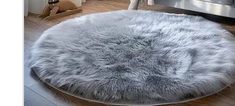 Gennine Handmade Shag Faux Sheepskin GRAY Area Rug