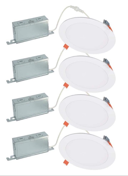 HALO HLBSL 6" Can Less Integrated LED 900 Lumens , 5 CCT White ( 4 pack)