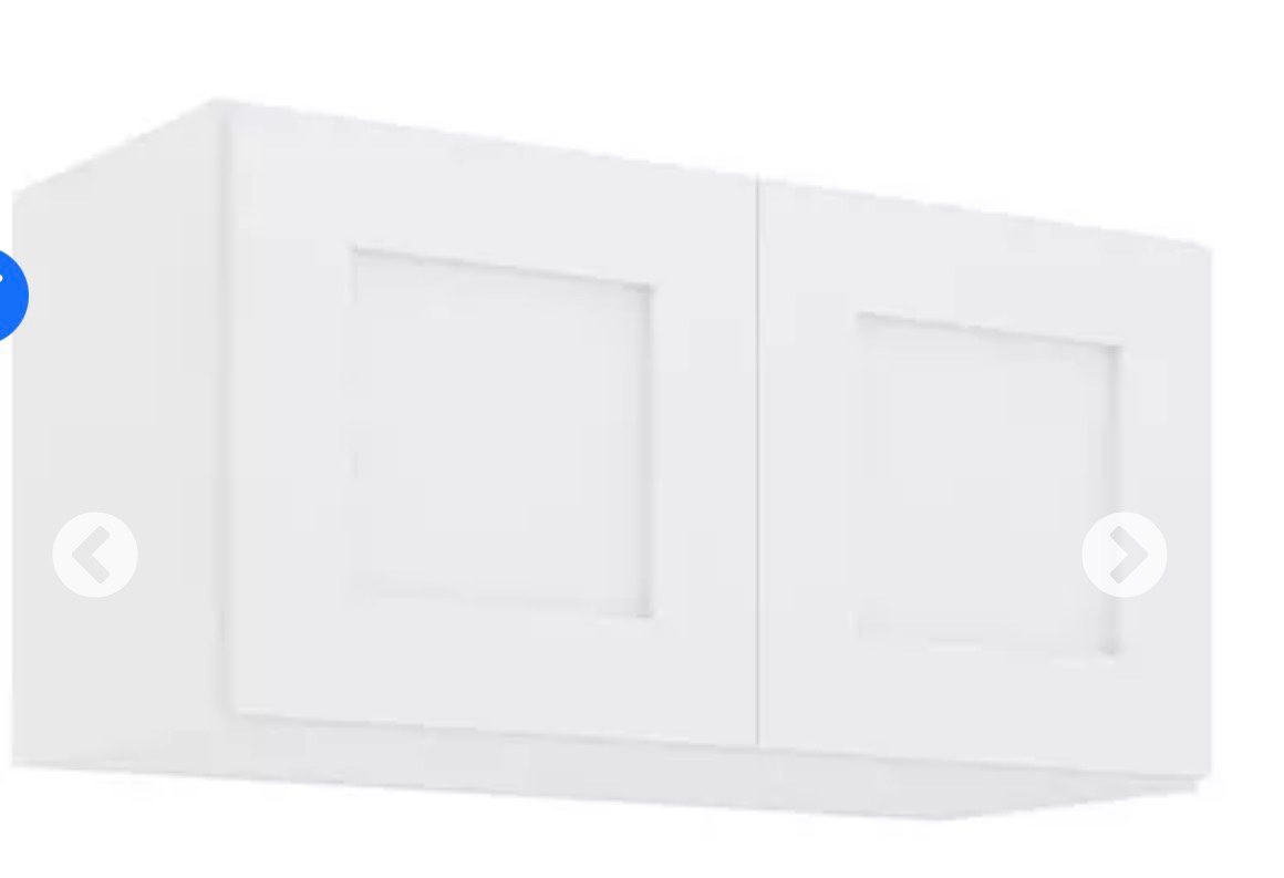 Tru Cabinetry 36" H x 15" W x 12" D White Wall Cabinet 