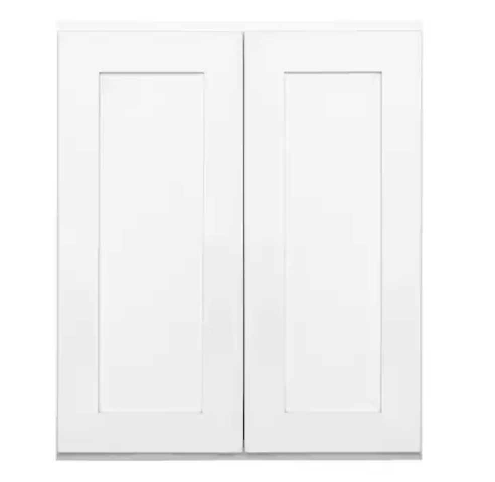 30" W x 42" H x 12" D Doble Door Wall Cabinet White 