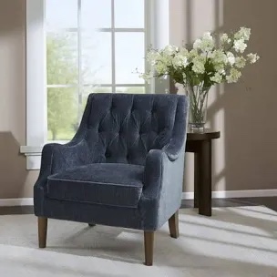 Qwen button tufted accent chair