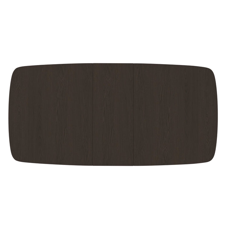 Reba Modern Extendable Solid Wood Dining Table Top in Black, 40"W x 66"-82"L. 