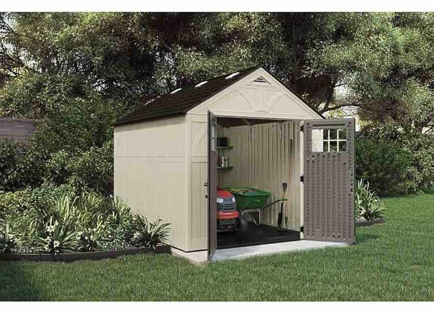 Side Paneling and Base for Suncast 8' x 10' Heavy-Duty Resin Tremont Storage Shed in Sand