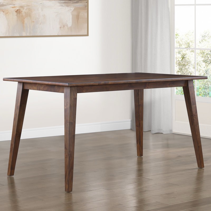Tariel 72" Minimalist Style Mango Wood Dining Table, Burnished Mocha Finish, 36'' H X 72'' W X 40'' D