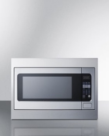 Summit  SMBI27TK27 2.2 Cu. Ft. Built-In Microwave Oven with 1,200 Watts, Sensor Cook, +30 Seconds, Weight & Time Defrost, Glass Turntable, and Trim Kit Included: 27 Inch