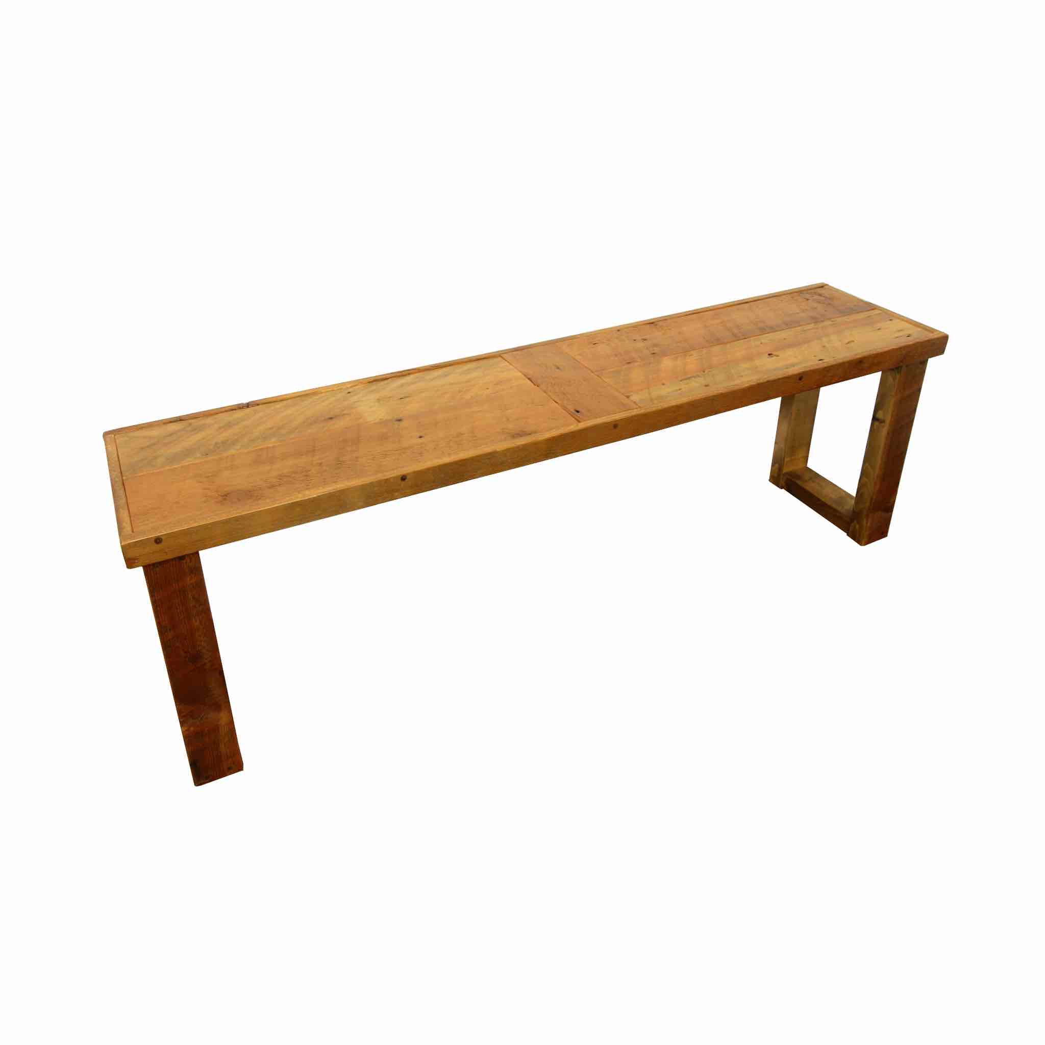 Teak Wood Bench, Naturalist Style Light Teak Wood Bench, 71” L x 17.5” W x 17” H
