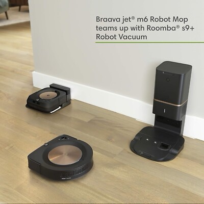 iRobot Roomba s9+ (9550) Robot Vacuum & Braava Jet m6 (6112) Robot Mop Bundle - Wi-Fi Connected