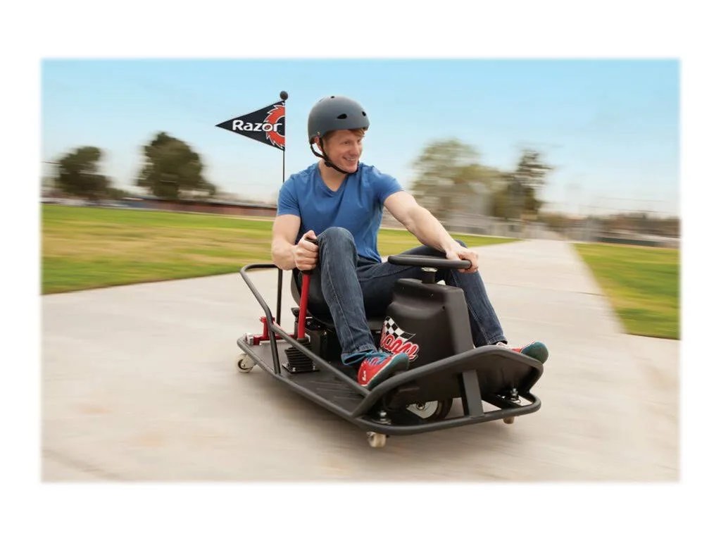 Razor Crazy Cart XL Electric Go Kart, Max Speed 14 MPH, 40 Min. Battery Life. Charger sold separately