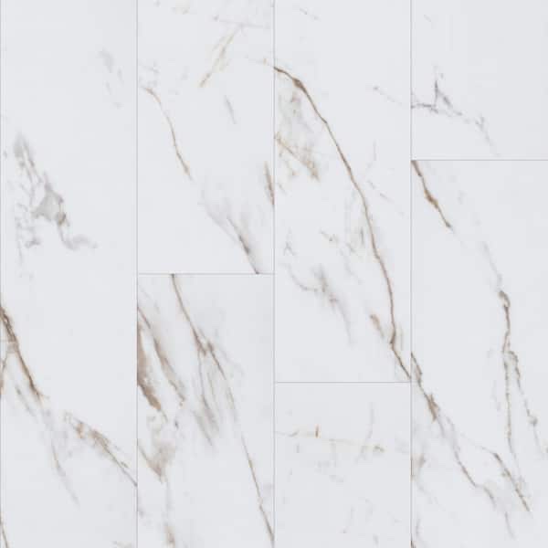 Eagle Ridge Marble 22 MIL 9.06 in. W x 48.03 in. L Waterproof Click Lock Vinyl Plank Flooring, 21.15 sq. ft. /Case 9 Cases Total