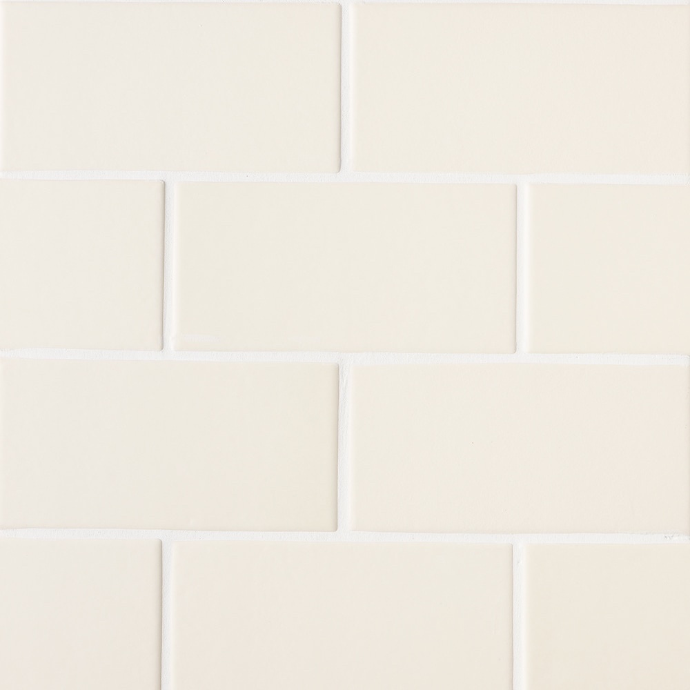 DalTile 3" x 6" Rectangle Ceramic Wall Tile in Matte Ivory, 12.50 Sq/Ft Per Box, 4 Boxes Total