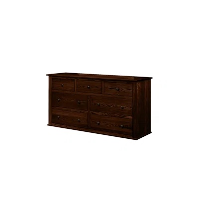 Sap Cherry 2001 Dining Cabinet with Antique Rubbed Brass Handles. 7 Drawers. 