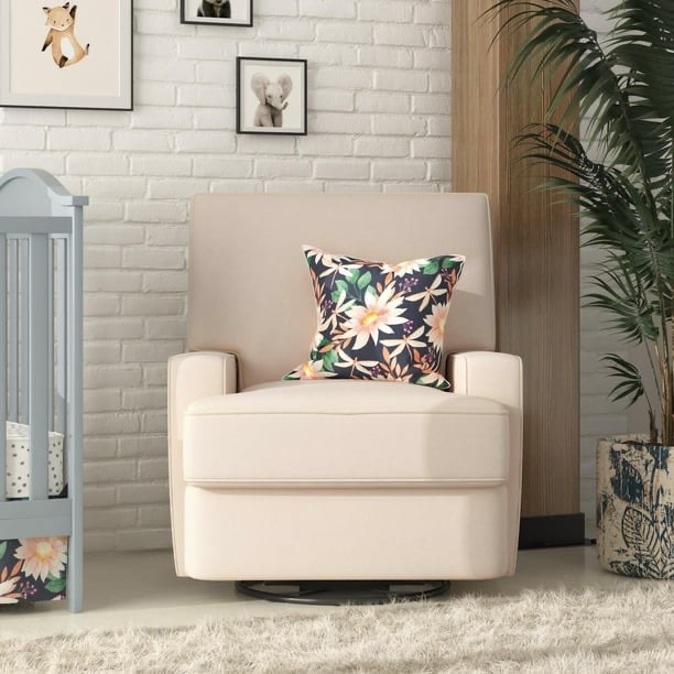 Baby Relax Rylan 4-in-1 Swivel Glider Rocker Reclining Chair in Beige