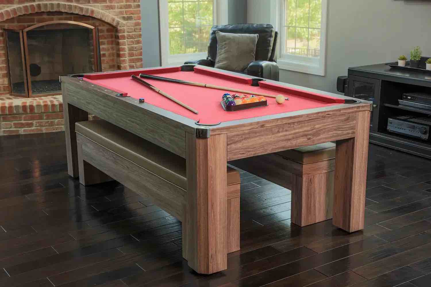 Featured Item!!! Hathaway Newport Pool Table Combo Set with Benches