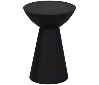 Sagebrook Home's Elegant 18" Mango Wood Drum Accent Table - Black